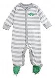 カーターズ Carter's ベビー服 カバーオール ロンパース 足つき 長袖 男の子 グレー&恐竜 9months(67-72cm) [並行輸入品]