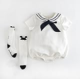 Cute Minorロンパース ボディスーツベビー服 ベビー 赤ちゃん 女の子 夏 可愛い 涼しいコットン 綿半袖人気 夏出産祝い ギフト プレゼント (87 （着丈:42cm）)