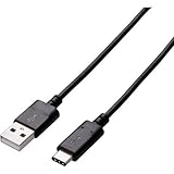 エレコム:エレコム USB2.0ケーブル A-Cタイプ 認証品 3A出力 0.5m U2C-AC05NBK 型式:U2C-AC05NBK