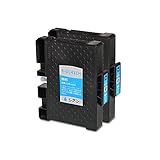 【SEASKY】 GC41CH シアン 顔料 2個セット 増量 リコープリンター用 互換インク ISO9001認証工場 (GC41 GC41H)