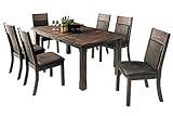 ドリフトウッド 伸縮式 6人掛け用 ダイニング7点セット ダークブラウン