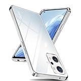 OPPO Reno 7A 9A OPG04 A201OP A301OP CPH2353 ケース クリア メッキ加工 耐衝撃 薄型 カバー オッポ リノ 7a 9a 透明な背面 ケース 米軍MIL規格 SGS認証 TPU 透明な背面 スマホケース 韩国 人気 ランキング おしゃれ 衝撃吸収 ソフトケース ストラップホール付き 7a 9a case (シルバー)