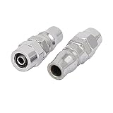 uxcell クイック継手 プラグナッツ 空気圧 コネクタ カプラー 12mmの外径 チューブ 2個入り