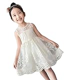 (チェリーレッド) CherryRed 子供服 ワンピース 女の子 フォーマル ドレス 七五三 夏秋 可愛い 入園式 入学式 140 ホワイト