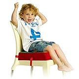 お食事クッション　ベビー用チェアクッション こどもクッション 椅子クッション Lalawow 高品質防水オックスフォード製 (レッド)