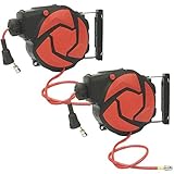 期間限定 ２個セットオートエアーホースリール 自動巻取式 吊り下げ式 １５Ｍ