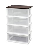 アイリスオーヤマ チェスト 木天板 4段 幅55.6 ブラウンオーク WTW-544