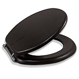 Ldr 050 1252 MH円形マホガニー木製トイレシートwith Chromeヒンジ