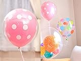 飾り付け 二重風船 結婚式 誕生日 運動会 カラフルバルーン おまかせ 10 20個 空気入れ セット (20個)