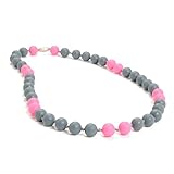 Chewbeads Waverly Teething Necklace, 100% Safe Silicone - Stormy Grey by Chewbeads