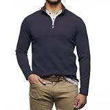 Tailor Vintage Reversible Waffle toニット1 / 4 Zip ( Navyワッフル/ラズベリーFudge Heather ) 9547508-nrf