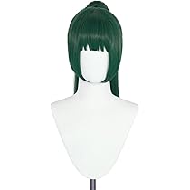 Amazon.co.jp: [XhWser] 濃い緑色の髪 アニメ呪術廻戦禪院真希 ぜん