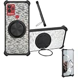 対応 Lava Blaze Duo ケース Phone Case [1枚 9H+硬度強化 ガラスフィルム][360°回転式スタンド、マグネット式]CX-21-HEI