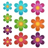 DECHOUS お風呂 滑り止めシール 10枚 滑り止め シート ステッカー 花型 カラフル 防水 11.5CM 4インチ 滑り止めテープ 