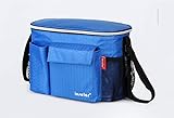 (IPPON)ボックス型保冷・保温ベビーカーポケット 小物入れ ベビーカー フック 吊り下げバッグ かばん　M006 (ブルー)