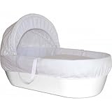 Shnuggle Basket Pure White With White Waffle Cosy Quilt (Dispatched From UK) by Shnuggle Basket