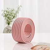 【乳幼児への安全対策】ベビー コーナーガード 波型 タイプ 赤ちゃん ケガ防止 クッション 全長2メートル 自由自在 かんたん設置 両面テープ付き (ピンク)