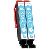 【Momono】SAT-LC サツマイモ 互換インク 2LC ライトシアン（合計2本）SAT 互換 インクカートリッジ 大容量 個別包装 最新ICチープ搭載 残量表示 増量 対応機種：EP-712A EP-713A EP-714A EP-715A EP-716A EP-812A EP-813A EP-814A EP-815A EP-816A
