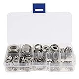 IPOTCH ステンレススチール　フラットワッシャーキット　平座金　店舗用　修理用　専用　580個入り（m2-m12）