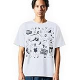 [igsticker] ドライ Tシャツ メンズ プリント L サイズ 白 ホワイト ジム トレーニング スポーツ UVカット 吸水速乾 4.1オンス t-shirt 014134 プロレス マスク キャラクター