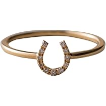 ete エテ ダイヤモンドリング 10k ホースシュー 馬蹄リング 9号 K10YG ダイヤモンド ホースシュー リング（721187） ｜ women