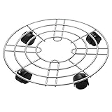 FLORA GUARD 植木鉢台 金属製鉢置台 キャスター付き ストッパー機能付 直径35cm 荷重量の60kg