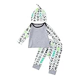 Tovadoo 子供服 ベビー服 男女共用 トップス+ズボン+ハット 秋冬 長袖 パジャマ プリント 三角形柄 可愛い キュート 保育園 プレゼント