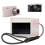For パナソニック (Panasonic) TZ99/ZS99 用 ケース カバー カメラバッグ 【NOUKAJU】 パナソニック (Panasonic) TZ99/ZS99 用 シリコン 保護ケース カバー ストラップ付き シリコン素材 キズ防止 防塵 落下防止 水洗い可能 (ピンク)