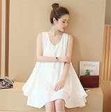 マタニティウェア 服 ワンピース シフォン レジャー ゆったり カジュアル ワンピース 妊婦服 産前 産後 レディース マタニティワンピース S ホワイト