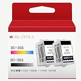 BR-office BC-365XL/366XL 詰め替えインクカートリッジ キャノン用 CANON用 BC-365 ブラクラ BC-366 カラー 2個 BLACK 対応機種:PIXUS TS3530 TS3730【説明書付き／個別包装】