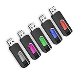 VICFUN 64GB USBフラッシュドライブ USB 2.0 フラッシュドライブ スライド 格納式 USBメモリスティック 64G データストレージ 5個パック