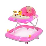 DULPLAY 6-18 ヶ月 歩行器 ベビー,ロール オーバーを防ぐため ハンド プッシュ 安全 1 ベビーシンプルウォーカー ブ 音楽と 式-C 26x23inch