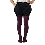 (靴下屋) kutsushitaya キッズ 80デニールスポンディッシュタイツ105cm(95～115cm) ダークパープル