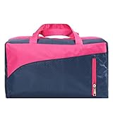 Konomise 温泉バッグ お風呂バッグ フィットネスバッグ 水泳バッグ 濡れた物と乾いた物を分けて収納できる! スパバッグ 温泉ポーチ プールバッグ スイミングバッグ 防水バッグ ビーチバッグ ジムバッグ 海水浴 スポーツジム プール フィットネス 岩盤浴 浴室用バッグ (ローズピンク)