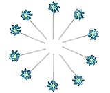 オーロラ風車 キット かざぐるま 10本入り （3色あり）組み立て簡単 光にあたるときれいなオーロラ色の風車です。 (ブルー)