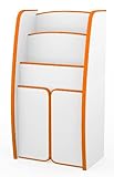 [完成品][入園・入学祝いに]扉付きマガジンラック オレンジ【知育家具EVAキッズシリーズ】CTP-48HO[キッズ家具・子供部屋][ジュニア家具・勉強部屋]