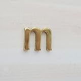 ゴージャスに輝く! 真鍮アルファベット m