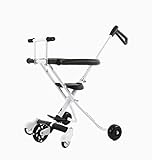 Angelcare 新型 携帯型 ベビーカー 子供折りたたみ式 トロッコ 簡易 三輪車 児童折り畳み軽量三輪車の 軽便児童車 乗用玩具 (ホワイト)