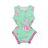 Lutents ベビー服 ロンパース カバーオール ノースリーブ プリント花柄 可愛い 女の子 カジュアル 快適 着心地良い 歩行服 パジャマ 新生児 出産祝いプレゼント