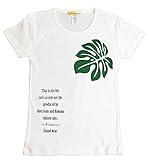 [インココモ] モンステラ Tシャツ ベーシック lt044 (M, ホワイト)