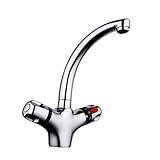 Fenteer 高品質　蛇口　水栓　キッチン　タップ　バスルーム　錆びない　回転可能　シルバー