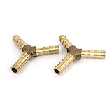 uxcell ホース口 ：Yシェイプ 空気圧ホース 金属素材 カプラー スプライサー 2個入り