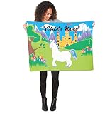 ユニコーンファンタジーフリースベビーベッドまたはベビーカーブランケットカスタムPersonalized 40 x 30インチ