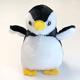 ぬいぐるみ ペンギン 押し笛入り 音が鳴る ぺんぎん 黒 ピンク ブルー 14cm (黒)