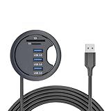 USB 3.0 ハブ SD 3ポート USB 60mm デスクグロメット スプリッター ドックステーション マイクロSDカードリーダー デスクトップPCデスク用