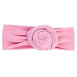 Lovoski かわいい　子供　女の子　赤ん坊　幼児　結び目　ヘッドバンド　ヘアバンド　アクセサリー　ヘッドウェア　　出産祝い　全8色 - ピンク