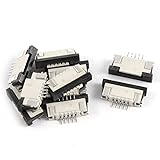 uxcell　フラットケーブルコネクタ　FFC FPCリボンソケットコネクタ プラスチック　金属　1.0mmピッチ　5ピン　10個入り