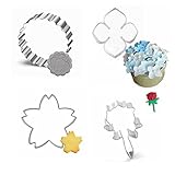 私の家族 4 個入花ステンレス クッキー カッター金型ビスケット フォンダン カッター ケーキデコレーション ツール