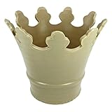 Design Toscano Tablita 8-Inch Hand-Crafted Ceramic Crown Vase, Large, Beige by Design Toscano