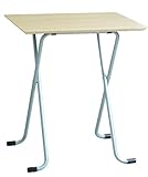 折りたたみテーブル/天板60×45cm高さ68cm ナチュラル/シルバー